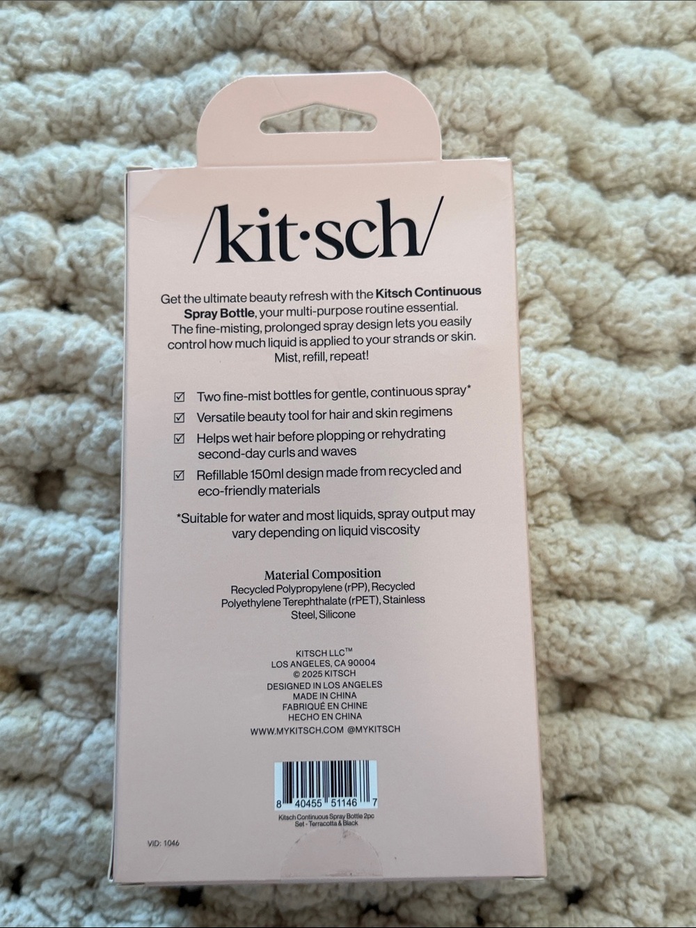 Kitsch Fine Mist Continuous Spray Bottles - NWT - Picture 4 of 4